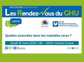 Webinaire PEMR Paris Nord sur les dernières avancées dans les maladies rares